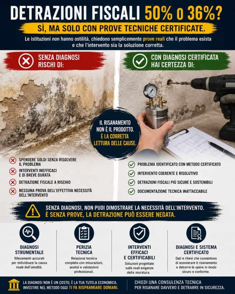 Detrazioni fiscali 2026 per interventi edilizi contro l’umidità investimemento detrazioni fiscali umidità detrarre biodry aquapol investimemento detrazioni fiscali umidità