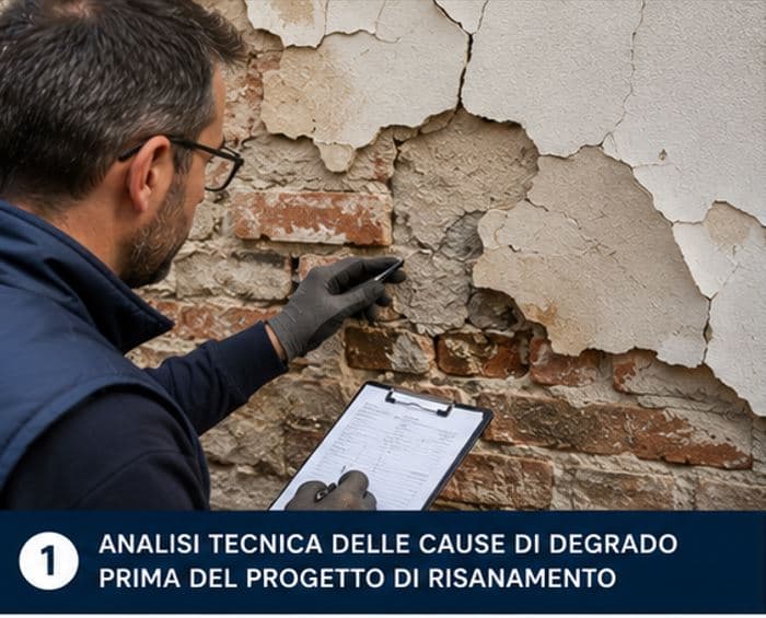 diagnosi tecnica corretta prima della progettazione del risanamento