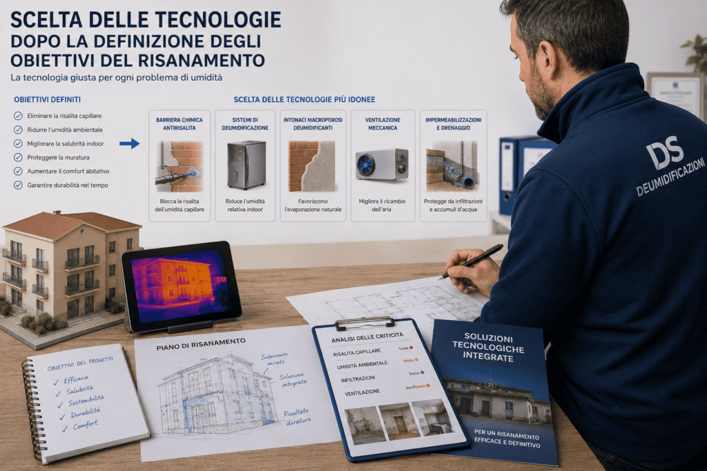 scelta delle tecnologie dopo la definizione degli obiettivi del risanamento scelta delle tecnologie dopo la definizione degli obiettivi del risanamento