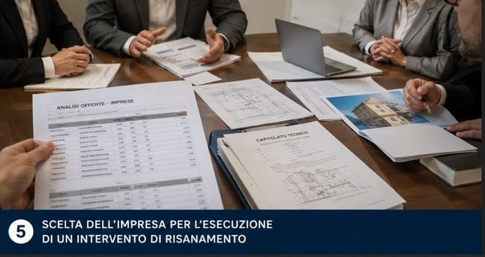 scelta dell'impresa per l'esecuzione di un intervento di risanamento