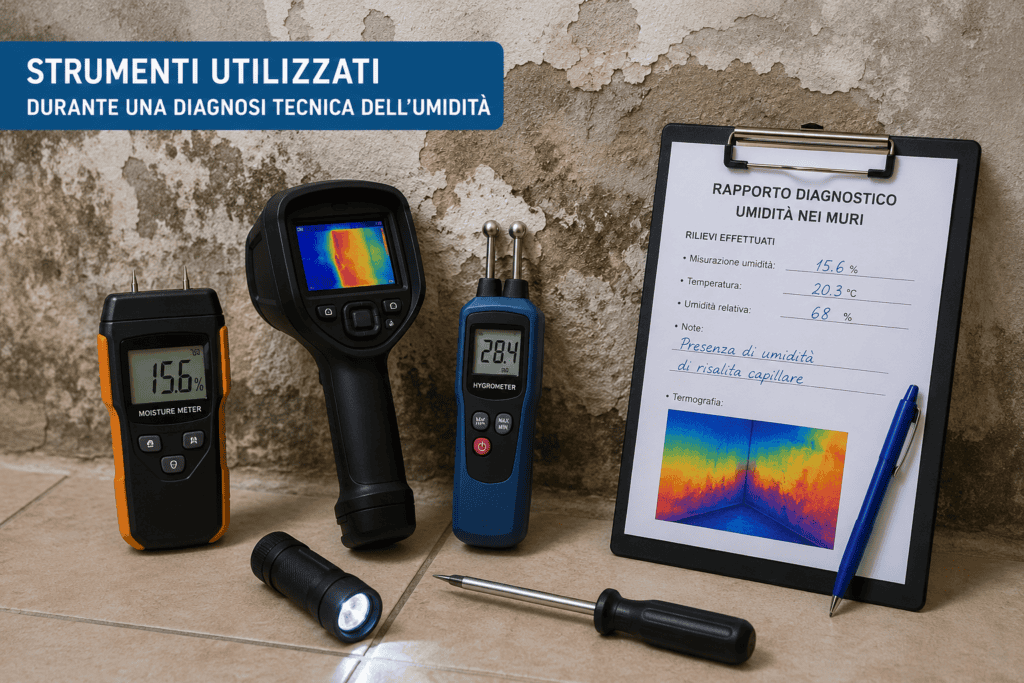 strumenti utilizzati durante una diagnosi tecnica dell'umidità strumenti utilizzati durante una diagnosi tecnica dell'umidità